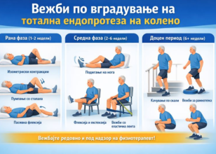 Вежби за колено по вградување на тотална ендопротеза