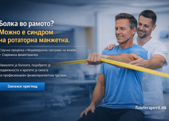 Синдром на ротаторна манжетна – вежби и физиотерапевтски третман