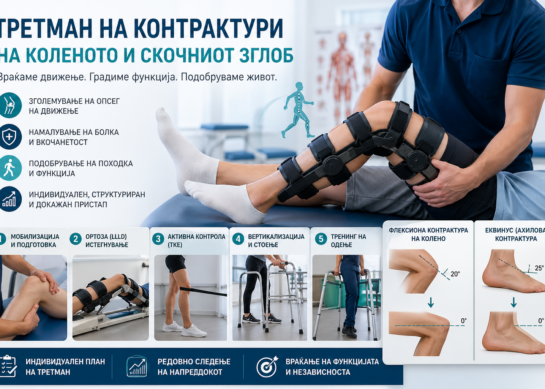Третман на контрактури на коленото и скочниот зглоб