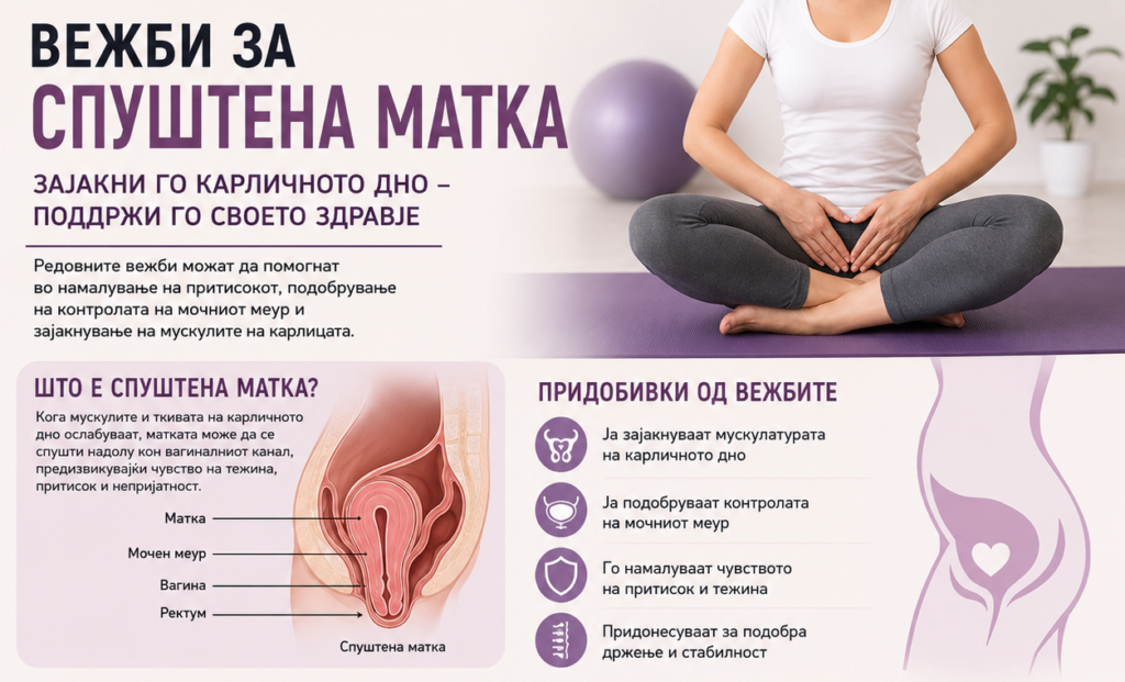 Вежби за зајакнување на карлицата