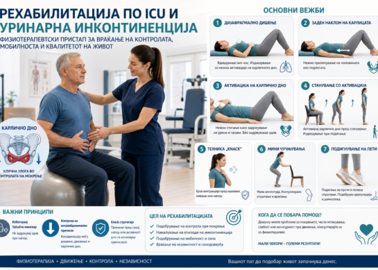 Рехабилитација по интензивна нега (ICU) и уринарна инконтиненција: физиотерапевтски пристап