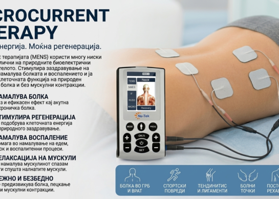 Microcurrent терапија – современ пристап за намалување на болка и регенерација