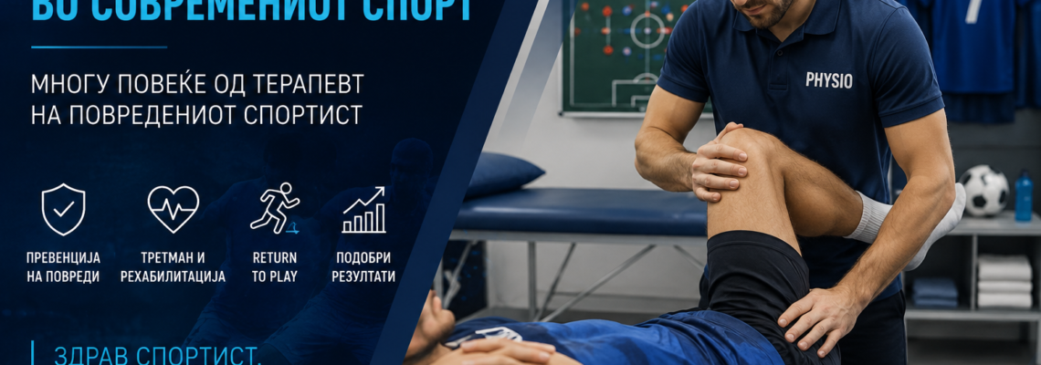 Физиотерапевтот во современиот спорт – многу повеќе од терапевт на повредениот спортист