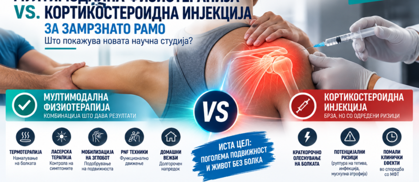 Замрзнато рамо физиотерапија или кортикостероидна инјекција
