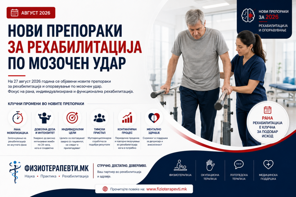 Нови препораки за рехабилитација по мозочен удар во 2026 година