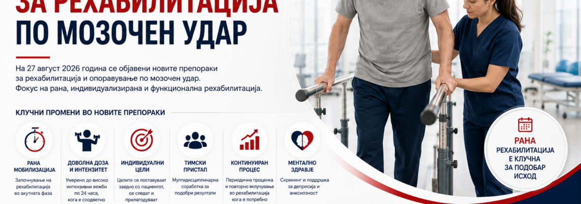 Рехабилитација по мозочен удар: што носат новите препораки во 2026 година?