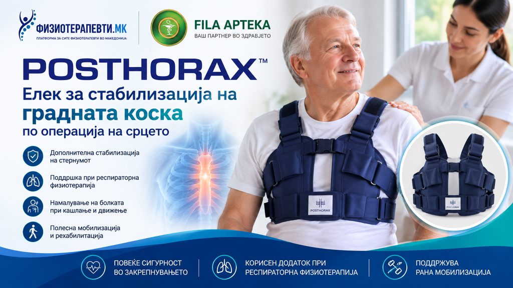 Posthorax елек за стабилизација на градната коска по операција на срцето.