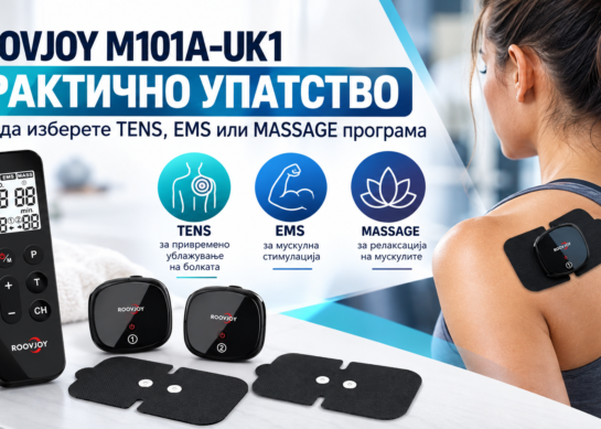ROOVJOY M101A-UK1: Како да ја изберете вистинската TENS, EMS или MASSAGE програма?