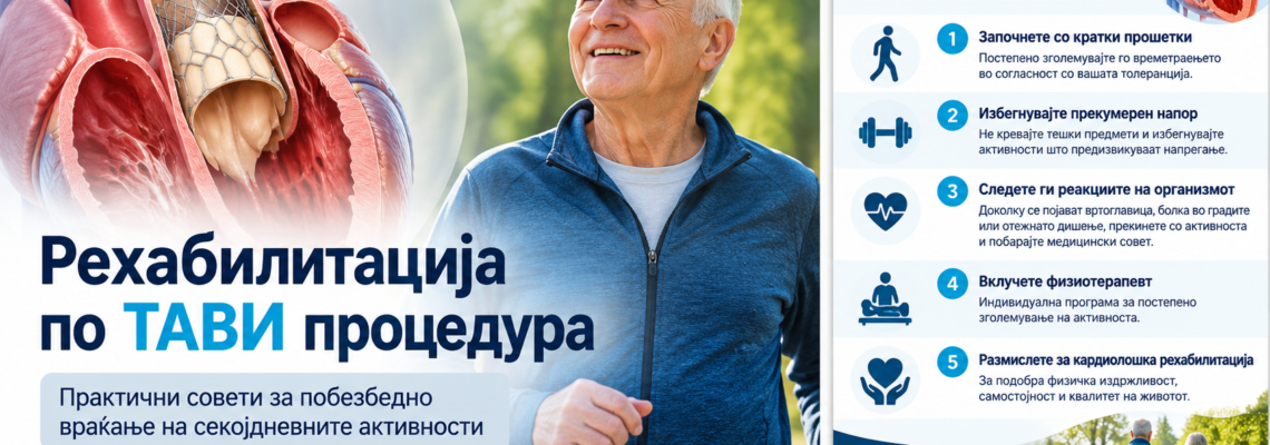 # Рехабилитација по ТАВИ процедура: Како безбедно да се вратите на физичката активност?